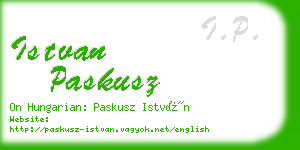 istvan paskusz business card